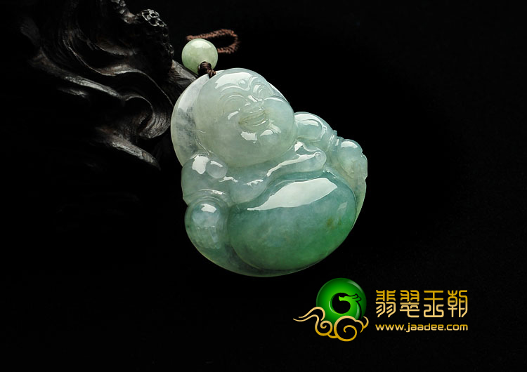 (超值推荐)冰种绿晴水缅甸翡翠A货玉佛挂件