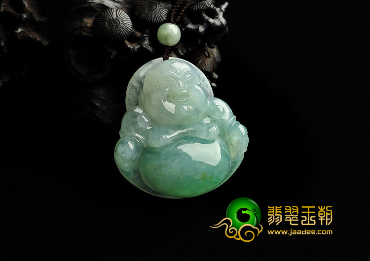 (超值推荐)冰种绿晴水缅甸翡翠A货玉佛挂件