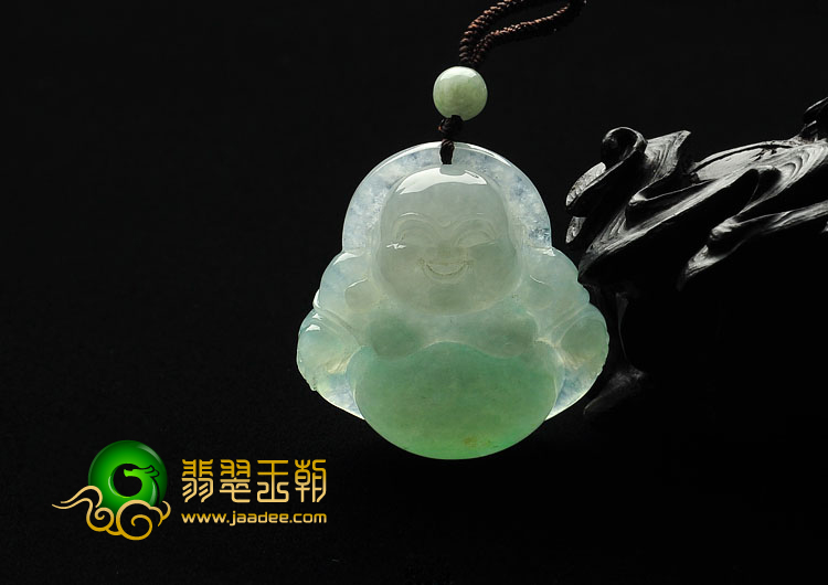 (超值推荐)冰种绿晴水缅甸翡翠A货玉佛挂件