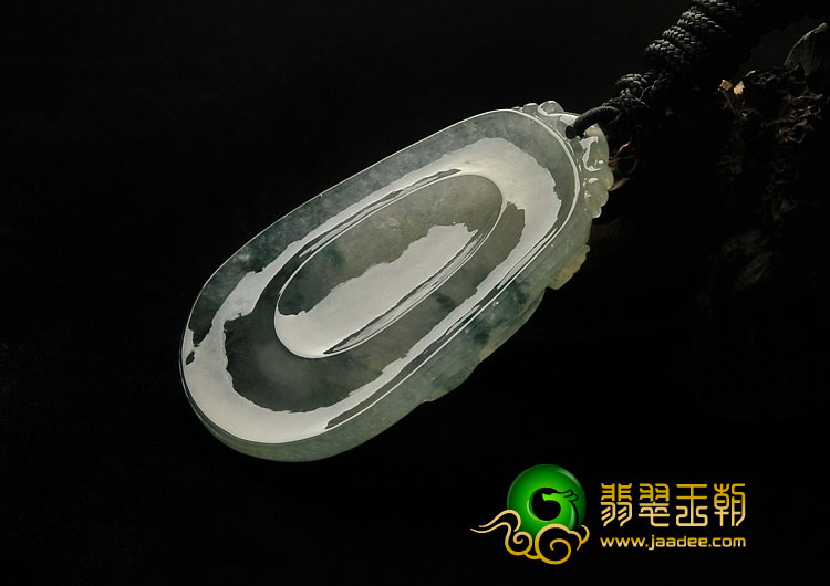 (超值推荐)冰种飘花缅甸翡翠A货松鹤延年挂件