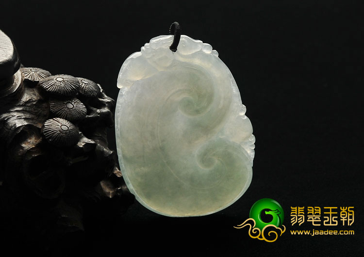 冰种晴水缅甸翡翠A货如意挂件