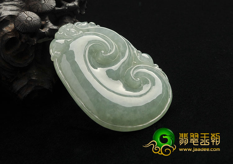 冰种晴水缅甸翡翠A货如意挂件