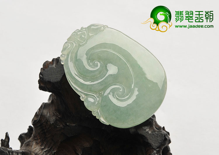 冰种晴水缅甸翡翠A货如意挂件