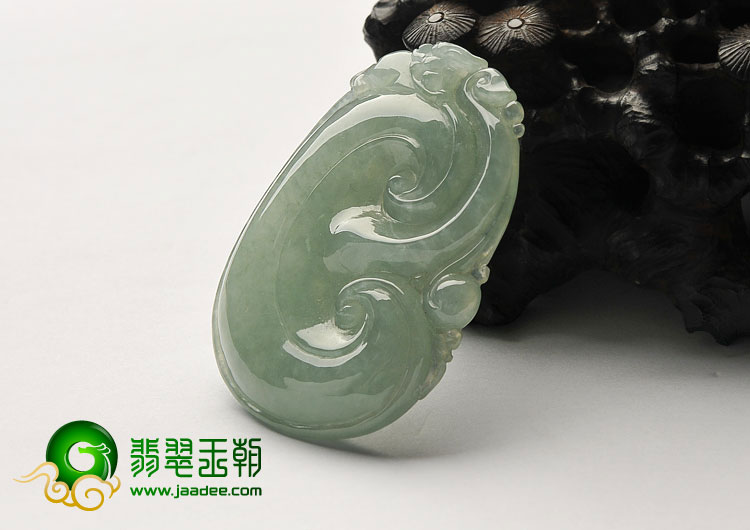 冰种晴水缅甸翡翠A货如意挂件