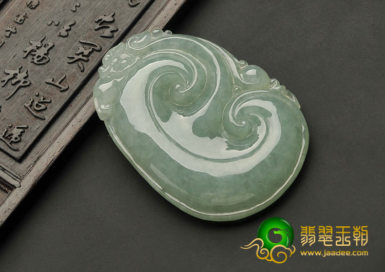 冰种晴水缅甸翡翠A货如意挂件