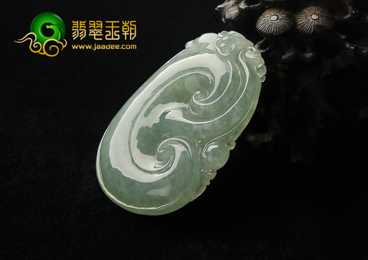 冰种晴水缅甸翡翠A货如意挂件