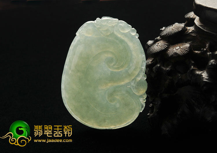 冰种晴水缅甸翡翠A货如意挂件