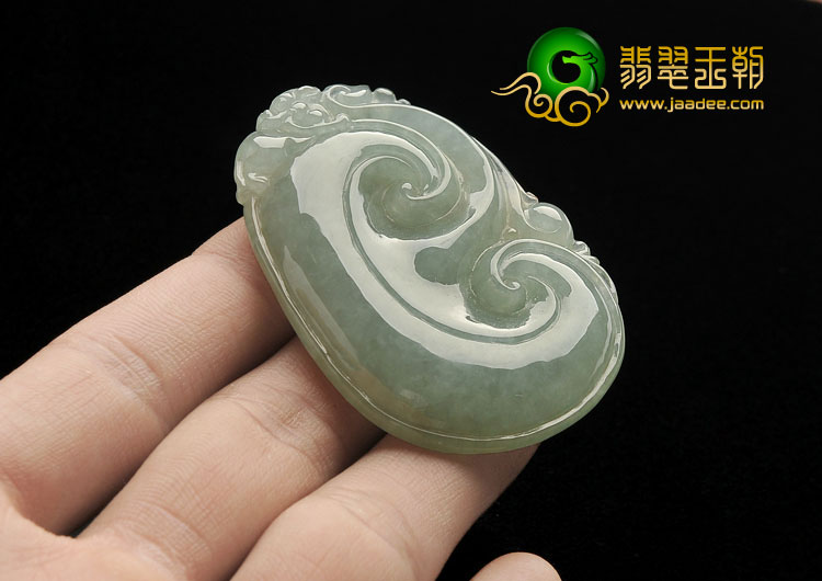 冰种晴水缅甸翡翠A货如意挂件