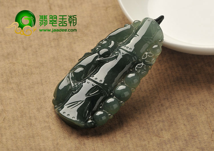 冰种油青缅甸翡翠A货节节高挂件