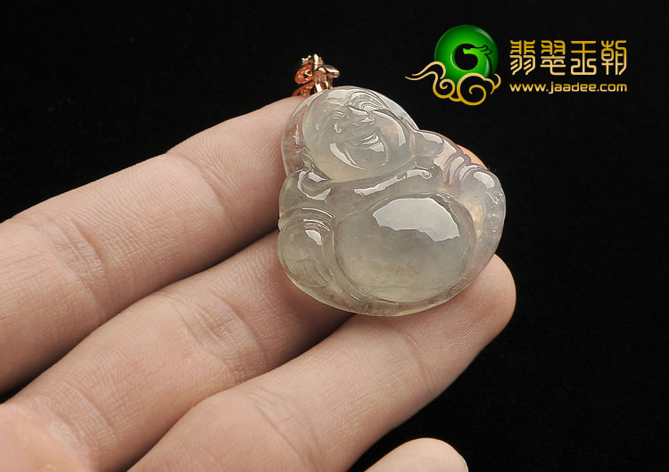 冰种晴水缅甸翡翠A货玉佛挂件