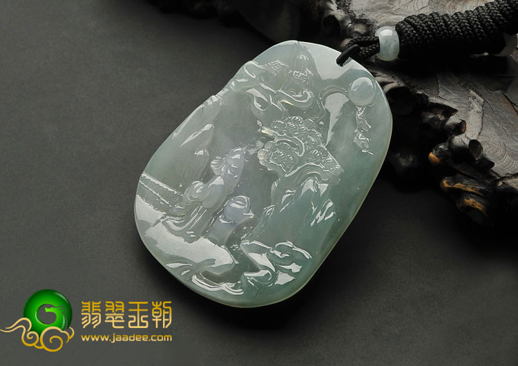 (超值推荐)冰种晴水略带紫罗兰缅甸翡翠A货望月怀远挂件