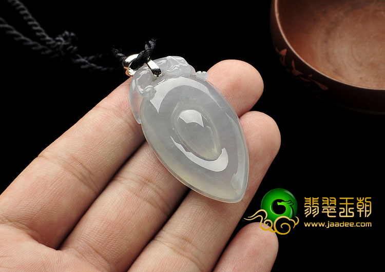 冰种晴水缅甸翡翠A货福在眼前挂件