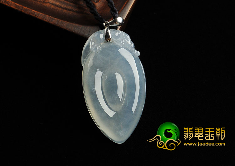 冰种晴水缅甸翡翠A货福在眼前挂件