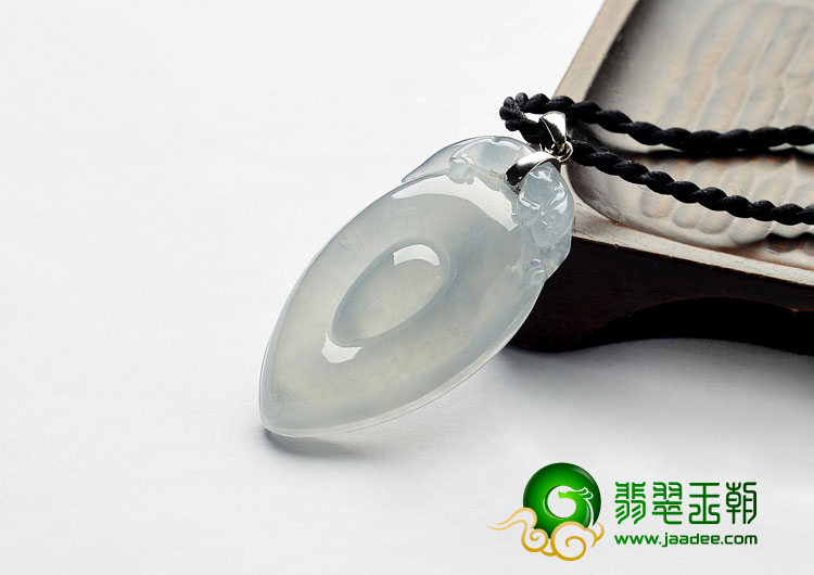 冰种晴水缅甸翡翠A货福在眼前挂件