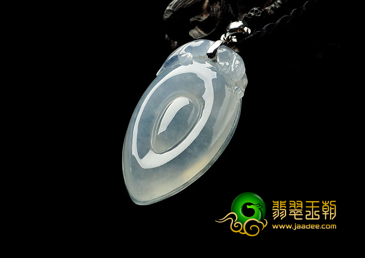 冰种晴水缅甸翡翠A货福在眼前挂件