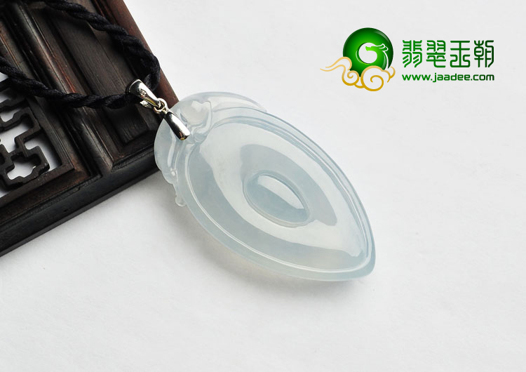 冰种晴水缅甸翡翠A货福在眼前挂件