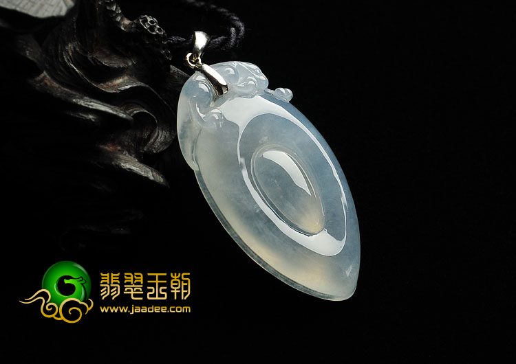冰种晴水缅甸翡翠A货福在眼前挂件