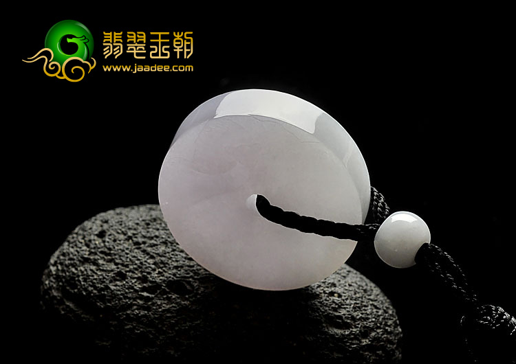 糯冰种紫罗兰缅甸翡翠A货平安扣挂件
