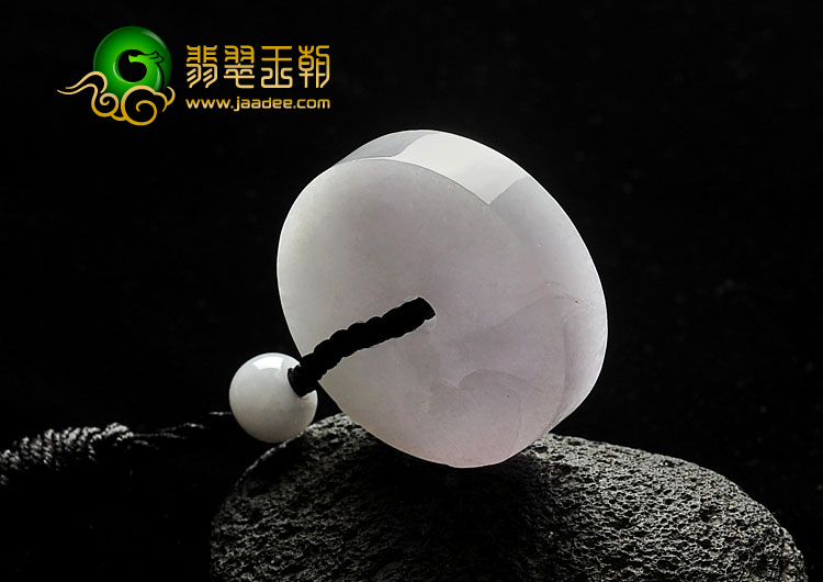 糯冰种紫罗兰缅甸翡翠A货平安扣挂件
