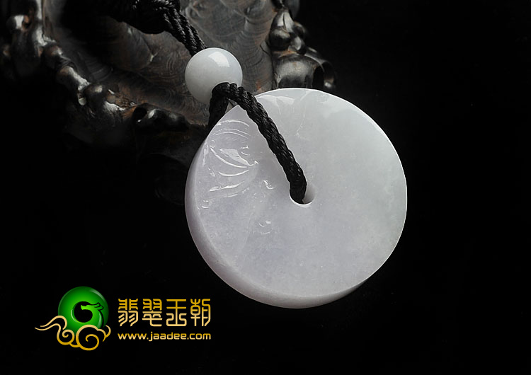糯冰种紫罗兰缅甸翡翠A货平安扣挂件
