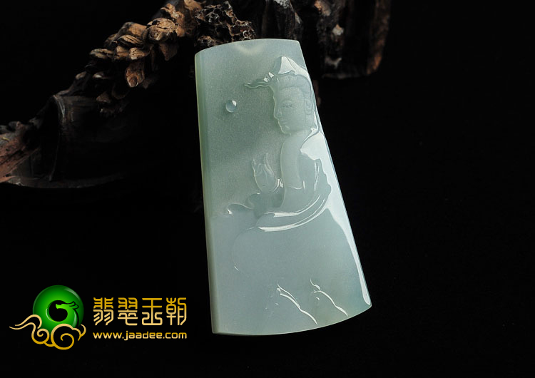 （成本清仓）冰种晴水缅甸翡翠A货观音挂件