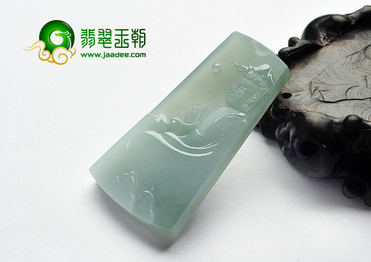 （成本清仓）冰种晴水缅甸翡翠A货观音挂件