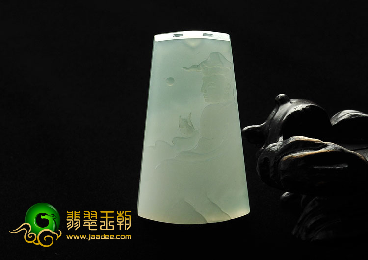 （成本清仓）冰种晴水缅甸翡翠A货观音挂件