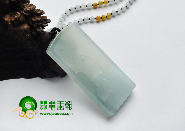 冰种晴水缅甸翡翠A货咏菊挂件
