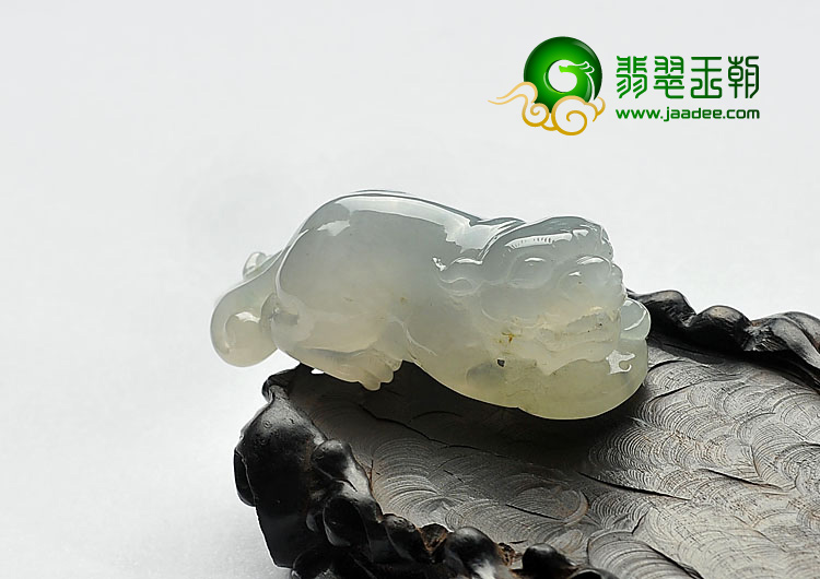 冰种晴水缅甸翡翠A货貔貅挂件