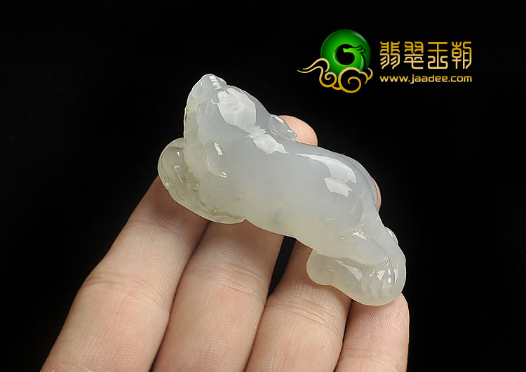 冰种晴水缅甸翡翠A货貔貅挂件