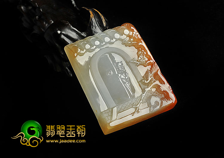 （超值推荐）冰种褐红翡缅甸翡翠A货开门见喜挂件