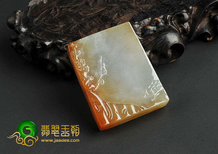 （超值推荐）冰种褐红翡缅甸翡翠A货开门见喜挂件