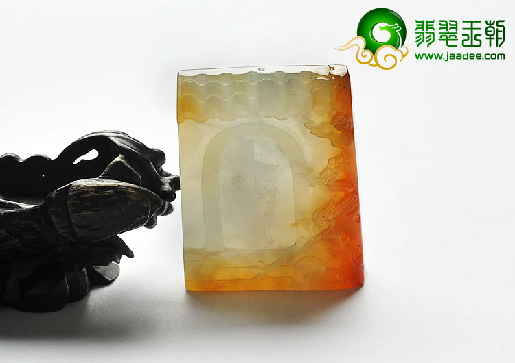 （超值推荐）冰种褐红翡缅甸翡翠A货开门见喜挂件