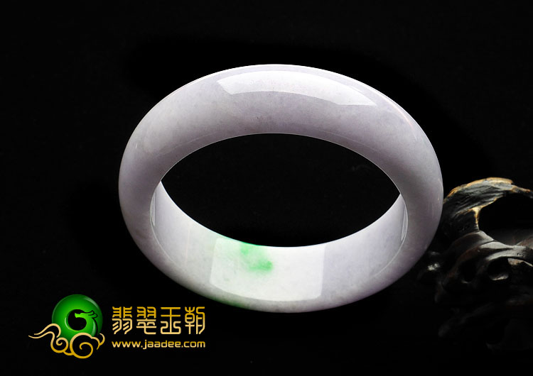 糯冰种春带彩缅甸翡翠A货手镯（57.9mm）