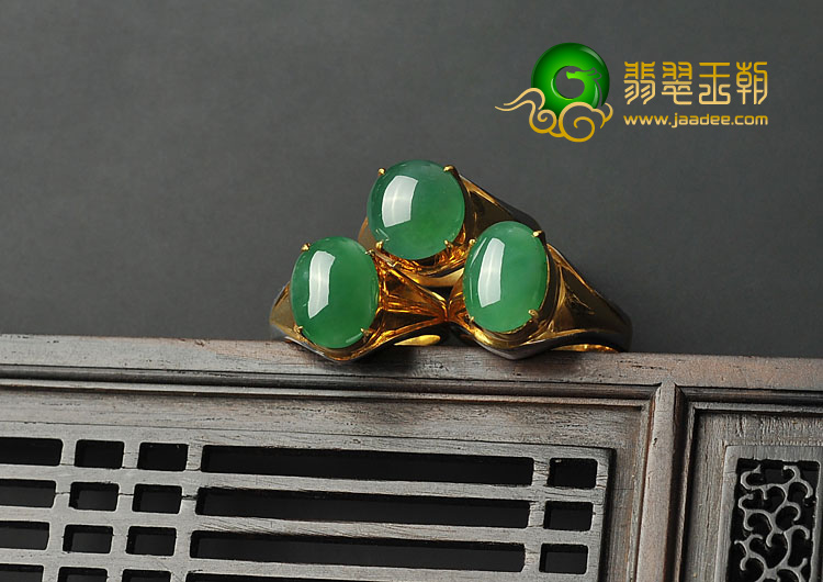 冰种蓝绿缅甸翡翠A货戒面（单价）