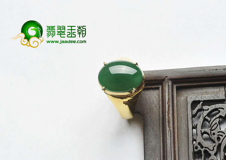冰种蓝绿缅甸翡翠A货戒面