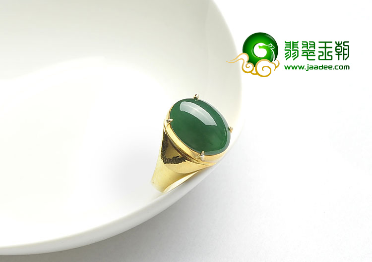 冰种蓝绿缅甸翡翠A货戒面