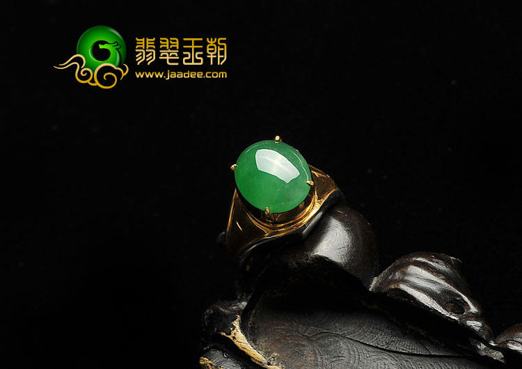 冰种蓝绿缅甸翡翠A货戒面