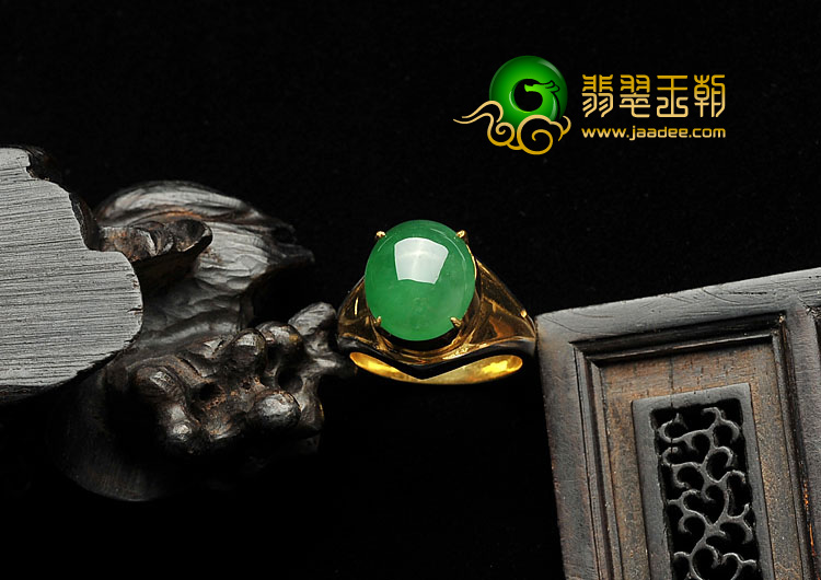 冰种蓝绿缅甸翡翠A货戒面