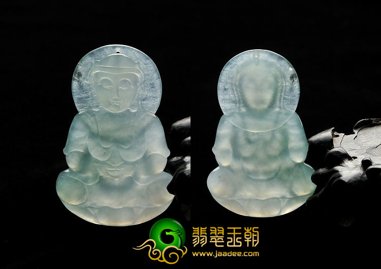 冰种晴水缅甸翡翠A货观音挂件