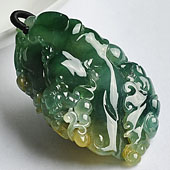 冰种黄加绿缅甸翡翠A货事事如意挂件