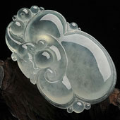 冰种晴水缅甸翡翠A货如意挂件