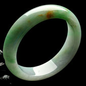 糯冰种翠色缅甸翡翠A货手镯（55.8mm）