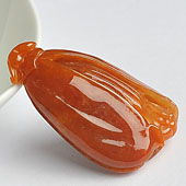 糯冰种红黄翡缅甸翡翠A货玉兰花挂件