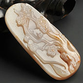 糯冰种淡紫罗兰飘花缅甸翡翠A货竹梅双喜挂件