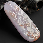 糯冰种紫罗兰飘花缅甸翡翠A货竹梅双喜挂件