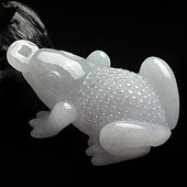 糯冰种紫罗兰缅甸翡翠A货招财进宝挂件