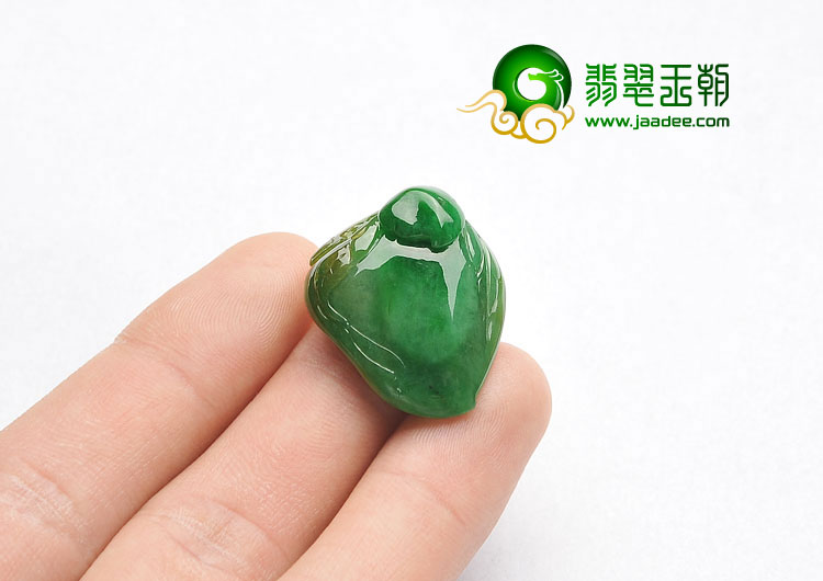 糯冰种黄加绿缅甸翡翠A货寿桃挂件
