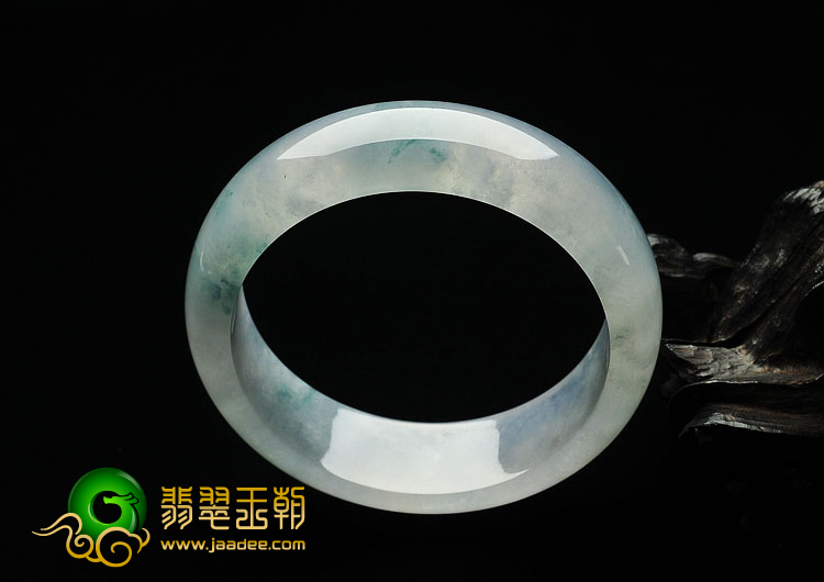 冰种飘花缅甸翡翠A货手镯（58.4mm）