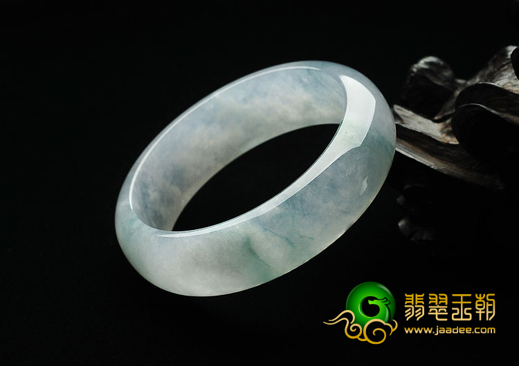 冰种飘花缅甸翡翠A货手镯（58.4mm）
